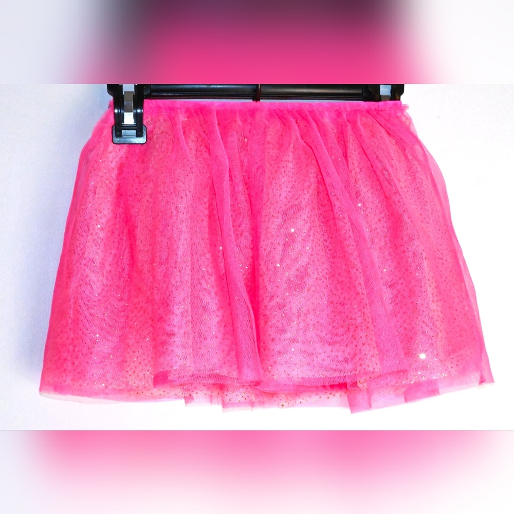 Cat & Jack 12 M Hot Pink Sequin Bubble TUTU Mini Skirt
